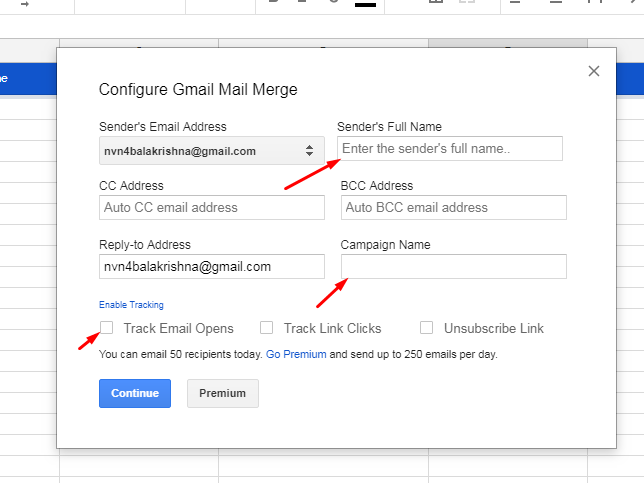 Gmail mail merge